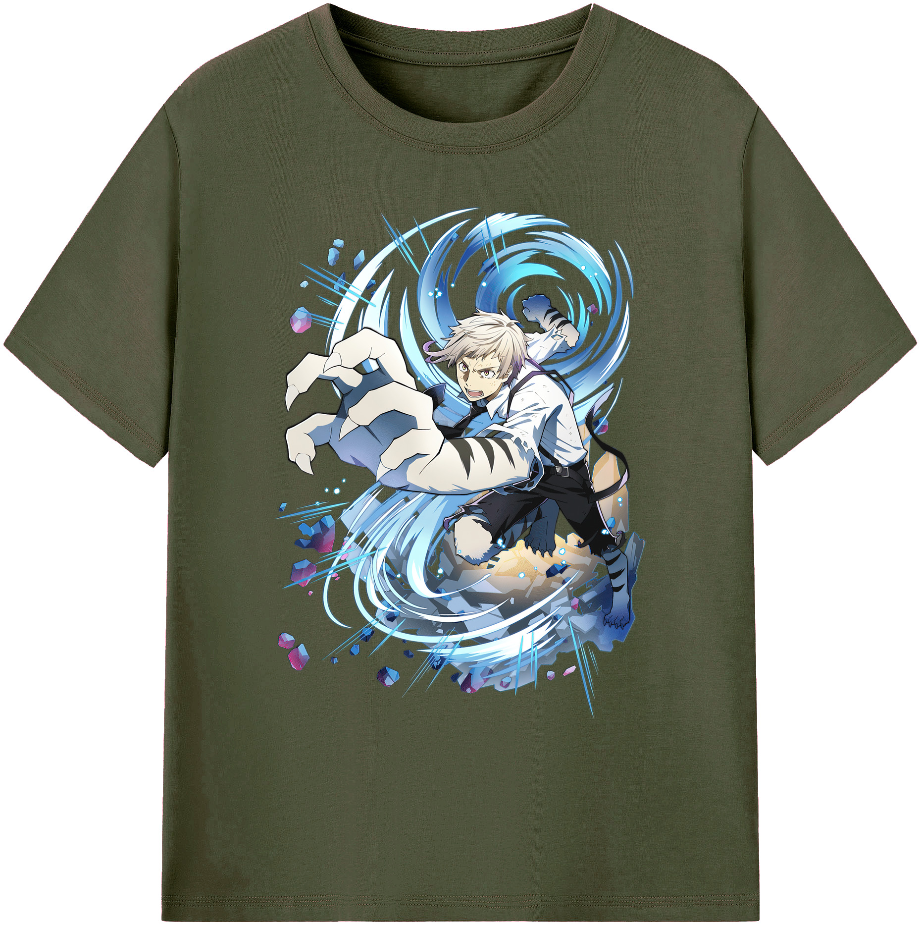 （画像用） 文豪ストレイドッグス Bungo Stray Dogs 綿100％ メンズ半袖Tシャツ｜肌触りやわらか＆通気性